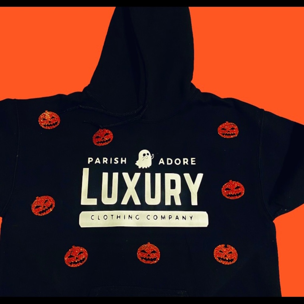 Limited edition Parish Adore Luxury  glow in the dark Halloween 🎃 hoodie